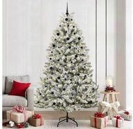 vidaXL K&uuml;nstlicher Weihnachtsbaum, K&uuml;nstlicher Weihnachtsbaum Gr&uuml;n und Wei&szlig;...