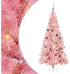 vidaXL K&uuml;nstlicher Weihnachtsbaum Weihnachtsbaum Rosa 180 cm PVC rosa