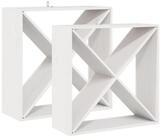 vidaXL Weinregal 62 x 25 x 62 cm Weinst&auml;nder Weinregal 2 St&uuml;ck Wei&szlig; 62x25x62...