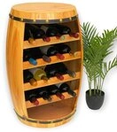 DanDiBo Weinregal Holz Weinfass Natur 70 cm 371 Bar Flaschenregal...