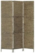 vidaXL Raumteiler 3-teiliger Paravent Braun 116&times;160 cm Wasserhyazinthe, 3-tlg.