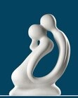GILDE Dekofigur Skulptur Kuss, wei&szlig; (1 St), Dekoobjekt, H&ouml;he 42 cm,...
