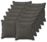 vidaXL Kissenbezug Kissenbezug 12 pcs HOUTEN Dunkelgrau 45 x 45 cm Samt, (12...