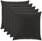 vidaXL Kissenbezug Kissenbezug 6 pcs HEERLEN Schwarz 60 x 60 cm Polyester, (6...