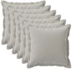 vidaXL Kissenbezug Kissenbezug 6 stk. HOUTEN Grau 60 x 60 cm Polyester, (6...