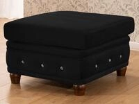 S-Style M&ouml;bel Polsterhocker Chesterfield Cleo Blink aus Samt mit...
