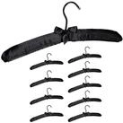 relaxdays Kleiderb&uuml;gel Set Satin, (10er Set, 10-tlg), schwarz, 10er-Pack