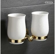 PaulGurkes Badaccessoire-Set ORPHEUS, massives Messing, goldfarbene...