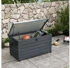 Outsunny Gartenbox Metall 295 Liter Auflagenbox mit Griffen Rollen Schloss (311...