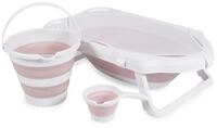 Cangaroo Babybadewanne Set Hawai 4-teilig, faltbar, Wasserablauf, Ablagef&auml;cher,