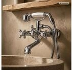 PaulGurkes Wannenmischeinheit Nostalgie-Design, Messing verchromt,...