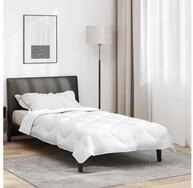 vidaXL Kunstfaserbettdecke, Sommerdecke Wei&szlig; 220 x 135 x 3 cm Polyester