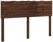 vidaXL Bett Baumkanten-Kopfteil ROSTOCK Dunkelbraun 135 cm (1-tlg)