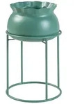 en.casa Blumenst&auml;nder, &raquo;Assen&laquo; Metall 38 x 23,5 cm Gr&uuml;n gr&uuml;n 23.5 cm x 38...