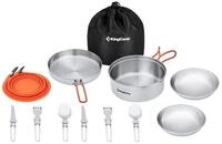KingCamp Geschirr-Set Kochset Adventurer I Pro - Topf-Set Camping Koch G, Stahl,