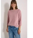 CECIL 3/4-Arm-Shirt aus Cord mit Boat Neck