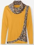 Rollkragenshirt INSPIRATIONEN "Shirt", Damen, Gr. 36, gelb (ocker, marine,