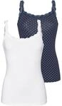 LASCANA Unterhemd (2er-Pack) mit zarter Spitze, Unterziehshirt,...