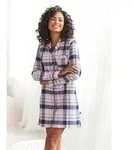 H.I.S Nachthemd aus Flanell im Karo-Design rosa 32