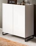 Inn.Furn Schuhkommode Borga (Schuhschrank in Wei&szlig; mit Eiche, 90 x 97 cm), 5...