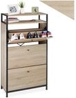 tectake Schuhschrank Flurregal, inklusive Kippschutz, 61 x 32 x 130 cm...