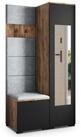 Masseno Garderobenschrank VIRA 95 x 181 cm Garderoben-Set mit Spiegel und 1...