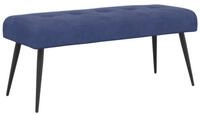 vidaXL Sitzbank Bank mit Knopfheftung Polizeiblau 110 x 40 x 46 cm Samt (1-St)
