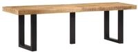 vidaXL Sitzbank 160 cm Bank 160 cm Raues Mangoholz und Stahl