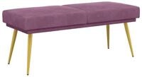 vidaXL Sitzbank Doppellagige Bank Lila 120 x 45 x 46 cm Samt (1-St)