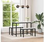 vidaXL Sitzbank, Bank Wei&szlig; 80 x 35 x 45 cm Massives Kiefernholz