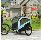 PawHut Fahrradhundeanh&auml;nger 2-in-1 Hundeanh&auml;nger, Hundewagen mit Reflektoren,...