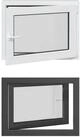 vidaXL Fenster Kellerfenster Innenseite Farbe Wei&szlig; RISOR 80 x 60 cm, (1 St)