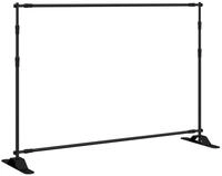 vidaXL Fotohintergrund 305 x 243 cm Hintergrundstativ Schwarz 305x243 cm Stahl