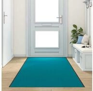 vidaXL Fu&szlig;matte, Fu&szlig;matte Cyan und Schwarz 120 x 400 cm Polyamid und PVC