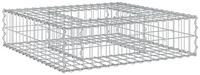 vidaXL Gartenzaun Gabionen Hochbeet 80 x 80 x 20 cm Verzinkter Stahl Silber,...