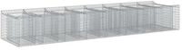 vidaXL Gartenzaun Gabionen-Hochbeet 3 stk. 400 x 100 x 60 cm Verzinkter Stahl,...