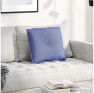 vidaXL R&uuml;ckenkissen, R&uuml;ckenkissen Jeans blau 50 x 19 x 45 cm Stoff