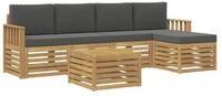 vidaXL Gartenlounge-Set Outdoor-Sofagarnitur 6 stk. Wei&szlig; und Anthrazit...