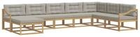 vidaXL Gartenlounge-Set Outdoor-Sofagarnitur 8 stk. Wei&szlig; und Hellgrau, (8-tlg)
