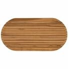 vidaXL Tischplatte Tischplatte 100 x 50 x 3,5 cm Oval Massives holz Natur (1 St)