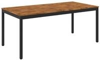 vidaXL Gartentisch Gartentisch Nat&uuml;rlich und Schwarz 180 x 88,5 x 75 cm (1-St)