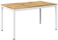 vidaXL Gartentisch Gartentisch Wei&szlig; 141 x 80,5 x 75 cm Massivholz (1-St)