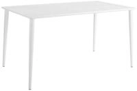 Natur24 Gartentisch Nimes Esstisch 78 x 73 x 140 cm Aluminium Wei&szlig;