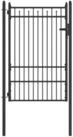 vidaXL Gartentor Zauntor BAARLO 100 x 150 cm Metall Schwarz Abschlie&szlig;bar