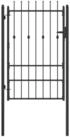 vidaXL Gartentor Zauntor ASTEN 100 x 150 cm Metall Schwarz Abschlie&szlig;bar