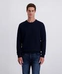 Rundhalspullover PIERRE CARDIN, Herren, Gr. M, blau (salute), Strick, Obermaterial: