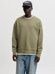 Jack & Jones Sweatshirt JJEBARRON SWEAT CREW NECK NOOS Materialmix, loose fit