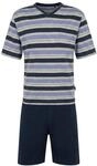 Schlafanzug HAJO "Pyjama Klima-Light Shorty", Herren, Gr. S, blau, Obermaterial: 60%