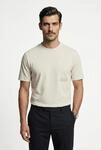 T-Shirt BOSS GREEN "TS Structure", Herren, Gr. M, beige (open wei&szlig;137), Single