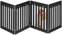 relaxdays Hundegitter 4-teiliges Hundeabsperrgitter Pfoten (1 St), schwarz